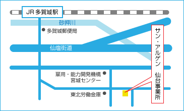 仙台事業所MAP